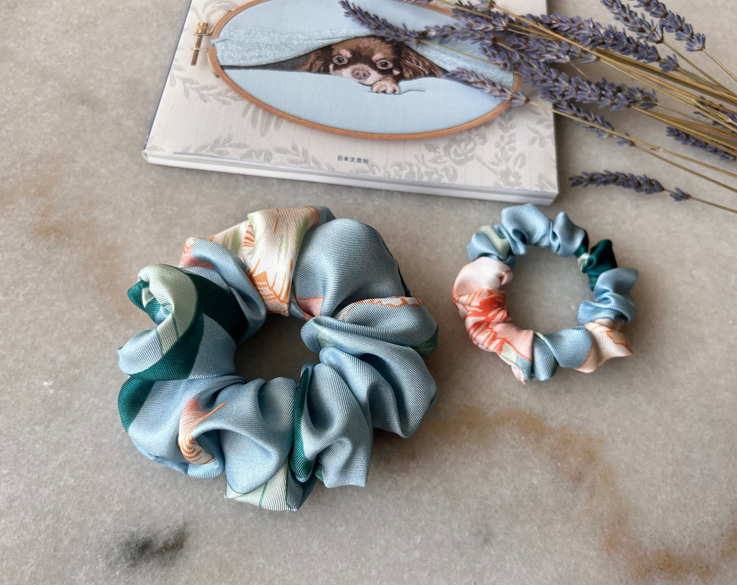 Liberty Silk Twill Ohara Tulip Scrunchie set New Collection