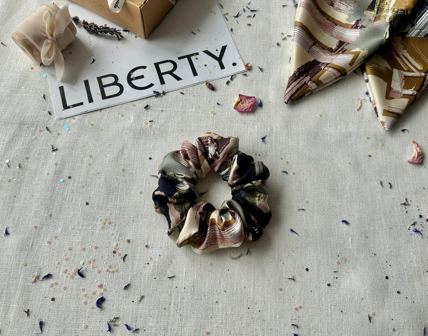 Liberty Odyssey Athena silk twill scrunchie