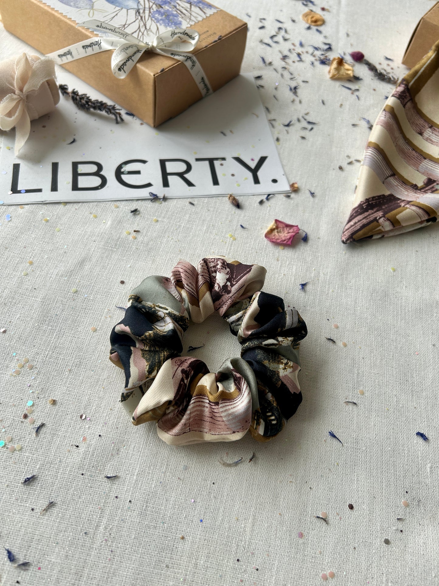 Liberty Odyssey Athena silk twill scrunchie