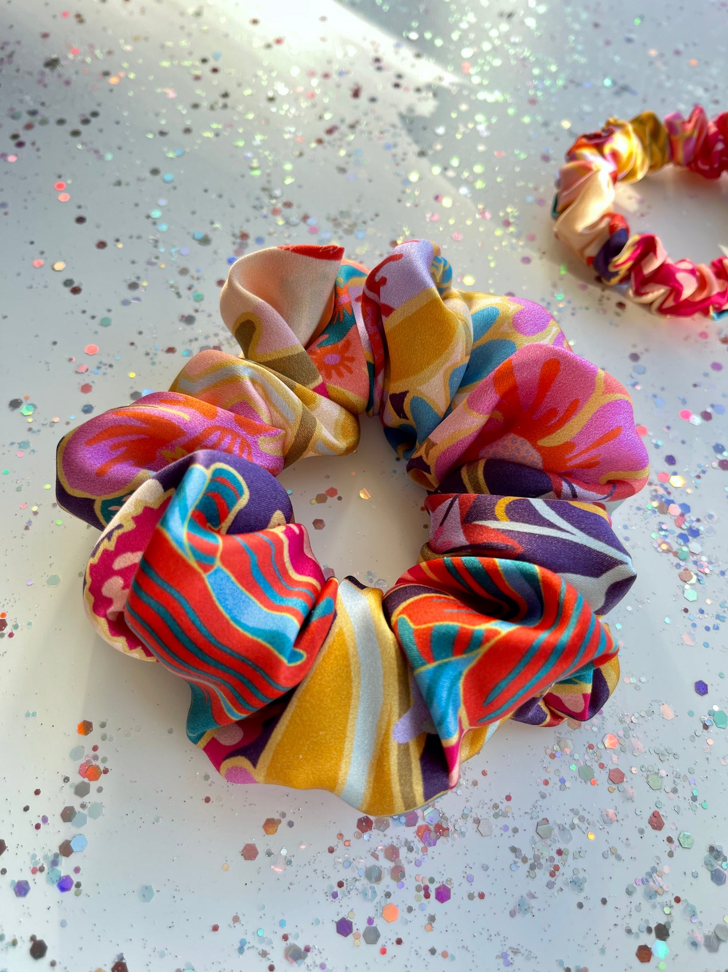 Elegant Silk Scrunchies Liberty Belgravia silk satin Gift Set