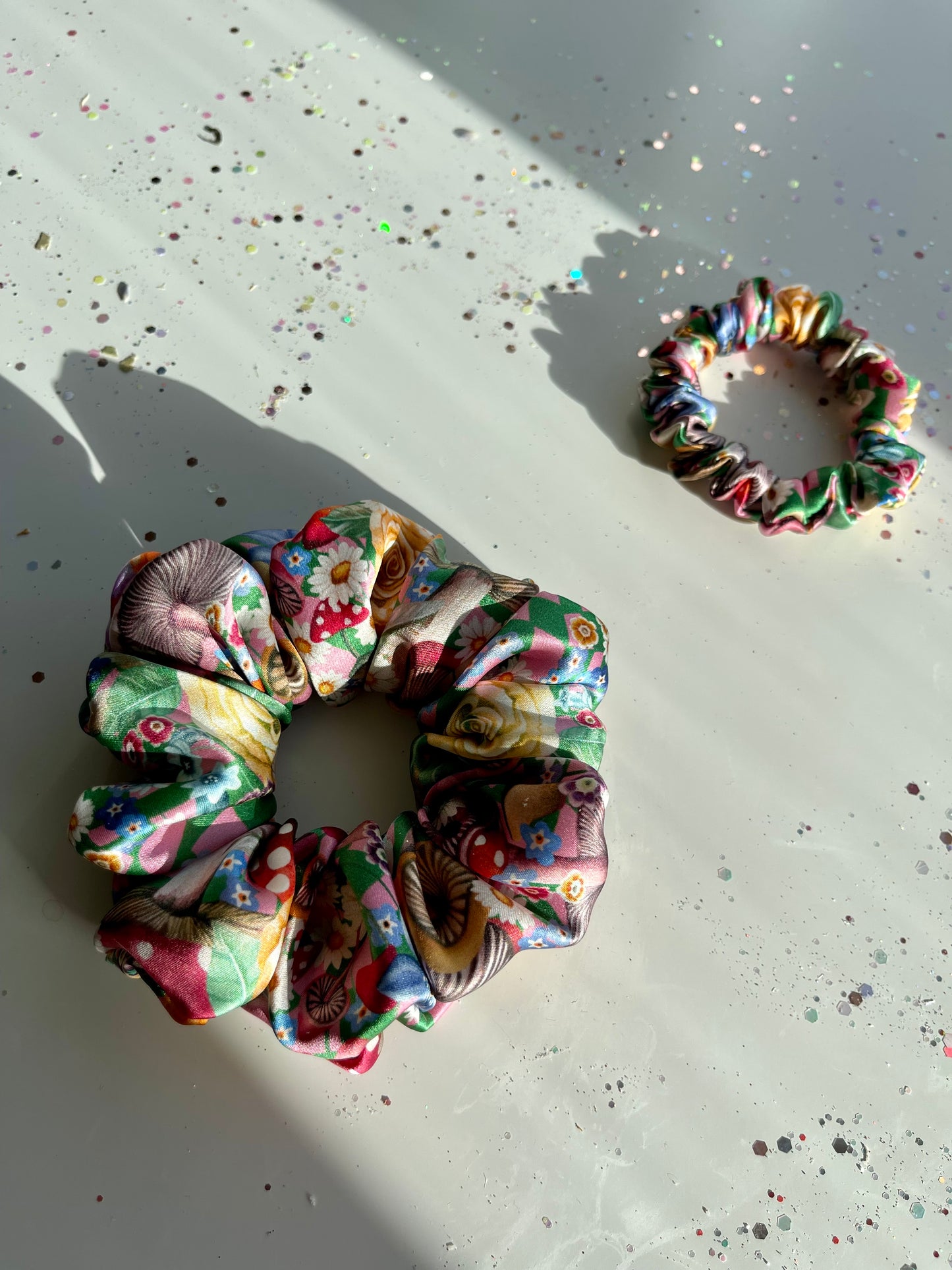 Elegant Silk Scrunchies Liberty Belgravia silk satin-Land of Make Believe