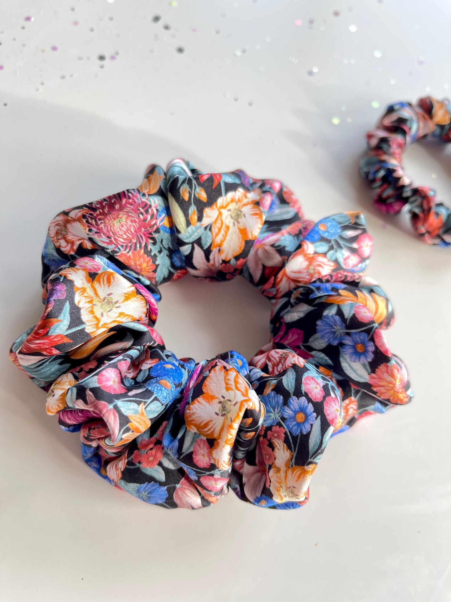 Elegant Silk Scrunchies Set Liberty silk satin -Royal Garland